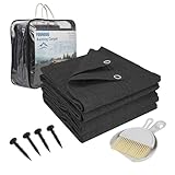 FoundGo Vorzeltteppich mit Ösen [280g/m² HDPE] Camping Teppich Outdoor...