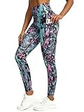 Tuspryt Sport Leggings Damen Lang, Blickdichte Printed Sporthose Fitnesshose...
