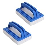 2 Stück Pool Schwamm Bürsten, Pool Randreiniger, Blau Mit Griff Schwimmbadbürste,...