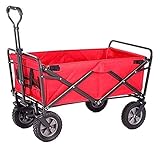 Zusammenklappbarer Mehrzweckwagen – tragbarer Trolley mit 4 Rädern für Camping,...