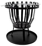 ACTIVA Feuerkorb mit Grillrost I Hochwertige Feuerstelle Outdoor mit Blech zum...