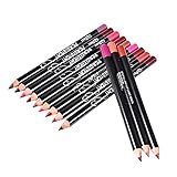 Lippenstift 12 Farben Lipliner, Wasserdichtes Lip Liner Set, Konturenstifte Set...