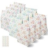12Stks Partytüten aus Kraftpapier, 13x22x8cm Regenbogen Bonbon Tüten, Flachem Boden...