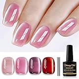 Shining She UV Nagellack Jelly Magnet CatEye, 4 Farben Klassischer Kristalle...