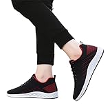 Meggsnle Herren Sneakers Turnschuhe Atmungsaktiv Komfort Schnürschuhe Walking-Schuh...