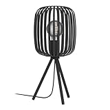 EGLO Tischlampe Romazzina, Stativ Nachttischlampe, Dreibein Tischleuchte aus...