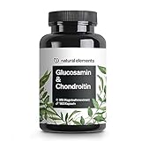 Glucosamin & Chondroitin – 180 Kapseln mit Vitamin C – trägt zu einer normalen...