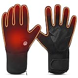 Beheizte Motorradhandschuhe Herren Damen, SAVIOR HEAT Elektrische Dünne Fahrradhandschuhe...