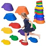 Outsunny Balanciersteine für Kinder 11 Stück Rutschfeste stapelbar Balance...