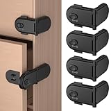 REDTRON Kindersicherung Schrank mit Doppeltem Sicherheitsschalter (4 Pack,...