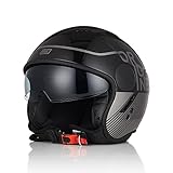 ORIGINE Motorradhelm Jethelm Rollerhelm mit Visier Zertifizierung ECE 22-06