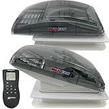 MAXXFAN Deluxe getönte Klarglas Dachluke Dachfenster Dachhaube 40x40 cm mit...