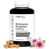 Echinacea 7500 mg. 180 vegane Kapseln für 6 Monate. Echinacea Purpurea-Extrakt...