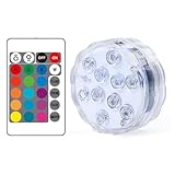 Unterwasser LED Licht mit Fernbedienung,Unterwasser Licht,LED Unterwasser Pool Licht, LED...