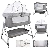Supfine Cododo 3-in-1 Kinderbett Cododo mit Matratze und Moskitonetz, Höhenverstellung,...