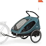 hauck 2in1 Fahrradanhänger & Buggy für 2 Kinder ab 6 Monaten bis 120 cm oder 22 kg Dryk...