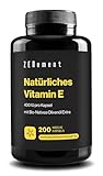 Natürliches Vitamin E (D-Alpha-Tocopherol), 400 IE bioaktives Vitamine E pro Kapsel | 200...