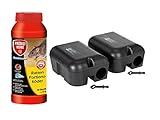 Köder-Discount Sparset Rattenbekämpfung - 2 Köderboxen Plus 500g Rodicum...