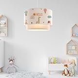 lux.pro Hängeleuchte Lurgan Pendelleuchte aus Kunststoff und Stoff Deckenlampe...