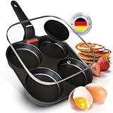endusor Spiegeleipfanne induktionsgeeignet (21cm) mit Deckel - Eierpfanne & Pancake Pfanne...