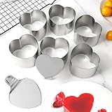 Gohytal Dessertringe Set,8er Herzbackform 7.5 cm,Edelstahl Tortenring Set mit...