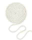 Baumwollkordel, Makramee Garn 8 mm x 15M Kordel Weiß, Makramee-Garnseil, Starke...