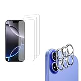 Generisch 3er Set Displayschutzfolie kompatibel mit iPhone 16 – Panzerschutz &...