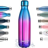 cmxing Doppelwandige Thermosflasche 500 mL / 750 mL mit Tasche BPA-Frei...