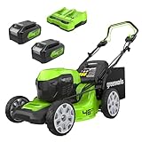 Greenworks Selbstfahrender Akku Rasenmäher 48V (24V x 2) bis zu 480m², 46cm...