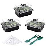 Fox·Bunny Anzuchtkasten, 3 Stück 36 Zellen Zimmergewächshaus Anzuchtkasten,...