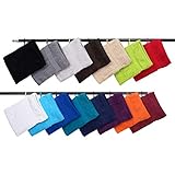 10er Set Waschhandschuhe Waschlappen Türkis 16x21 cm | 100% Baumwolle Frottier...