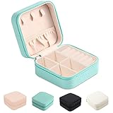 JARAGAR Kleine Schmuckschatulle, Tragbare Reise Schmuckschatulle Organizer Leder Mini...