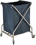 GHCXY Bewegliche Trolleys, Haushalts Servierwagen Edelstahl Wäschekorb Sorter Wagen Mit...