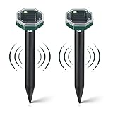 Flintronic 2 Stück Solar Maulwurfabwehr, Wasserdicht Solar Maulwurfbekämpfung,...