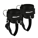 zenlete 2 Stück Fußschlaufen Kabelzug 5 D-Ringen und extra Band verstellbar...