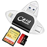 CLIUNT Multi-Port 4 in 1 Universal SD TF Kartenleser, SD/Micro SD...
