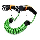 WUYIN 9 Meter 5 Meter EVSE Wallbox 22KW 32A 3Phase EV Lade-Spiralkabel Typ 2 auf Typ 2 EV...