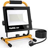 60W LED Baustrahler, MUSTWIN LED Arbeitsleuchte 6000LM Arbeitsscheinwerfer Bauscheinwerfer...
