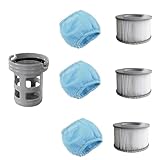 Spa-Filter-Ersatzkartusche, 3 x Pool-Siebkartusche, mit Schutznetz, Wartungsersatz für...