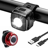 Aufachieve LED Fahrradlicht Set, StVZO Zugelassen Fahrradlicht Vorne+Rücklicht...