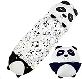 Weich Flauschiger Kinderschlafsack, Schlafsack Kinder, 2 in 1 Panda Charakter Tierkissen...