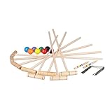 Relaxdays Game Krocket, 8 Spieler, für Klein & Groß, Komplettset mit Tasche,...