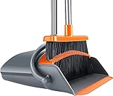 Besen und Kehrschaufel Set, Kehrmaschine und Kehrschaufel Combo mit 137cm Langem Griff...
