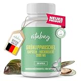 Vitabay Grünlippmuschelextrakt 300 Grünlippmuschel Kapseln hochdosiert 2.000mg - Green...