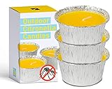 BUUST Outdoor Citronella Flammschalen – 3 Stück – Gartenkerzen Farbe Dotter...