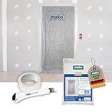 2x mako Vlies-Staubschutztüre Profi-Qualität 1,10 m x 2,40 m – inkl. 7 m Klebeband...