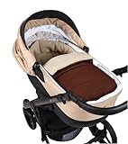 BABYLUX Bouclé Fußsack Kinderwagen 90cm | Universal Winter-Schlafsack, Wasserdicht &...