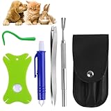 DDHHCP Zeckenzange Mensch, 5 In 1 Zeckenzange Set, Mit Etui Zeckenzange für...