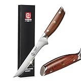 YARENH Scharfes Filetiermesser aus Edelstahl mit 17 cm Langer Klinge und Natürlichem...