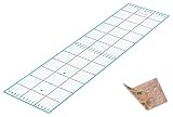 Patchwork Lineal 60x15cm mit gratis Anti Rutsch Aufklebern. Transparentes...
